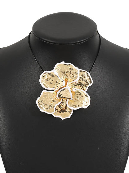 Flower Shape Tied Necklaces Accessories