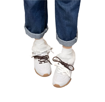 Women Genuine Leather Fur Training Shoes | Winter Velvet Fur Sneakers