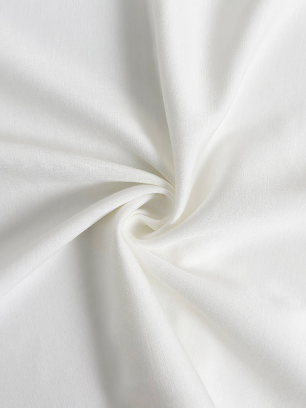 Robe longue asymétrique à manches longues et col asymétrique, couleur unie 