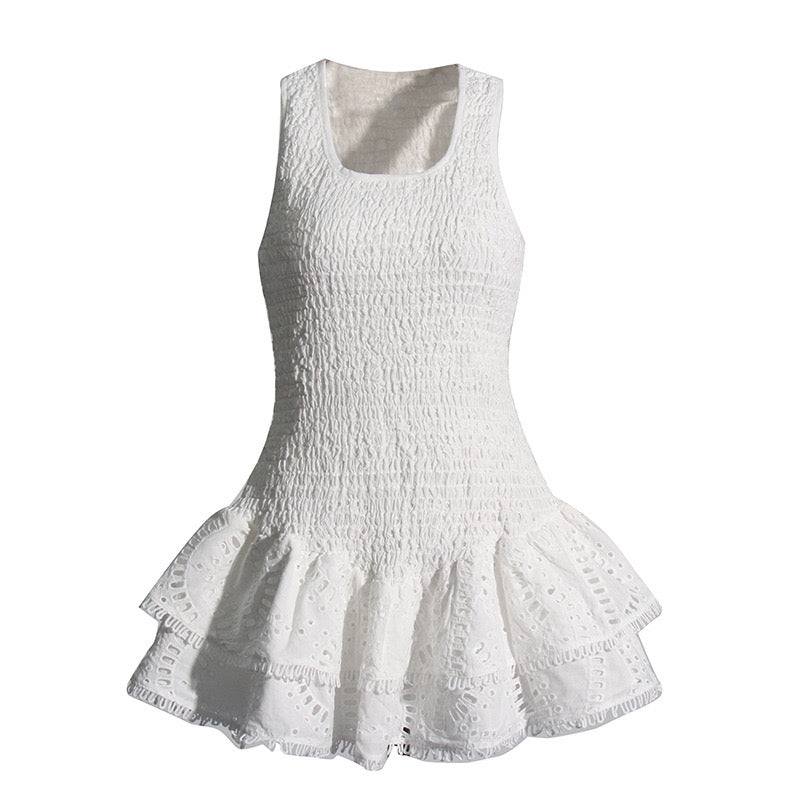 DIAMOND Summer Bodycon Dress WHITE