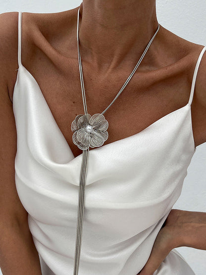 Flower Shape Tasseled Necklaces Accessories