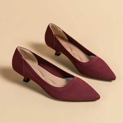 Carinne | Women's Pointed Toe Kitten Heel Pumps