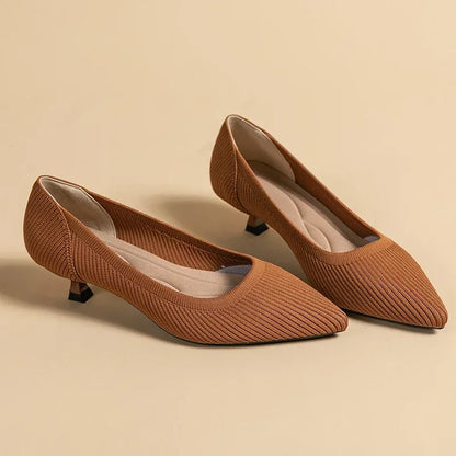 Carinne | Women's Pointed Toe Kitten Heel Pumps