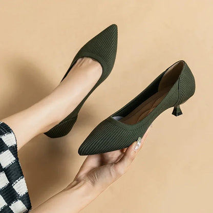 Carinne | Women's Pointed Toe Kitten Heel Pumps