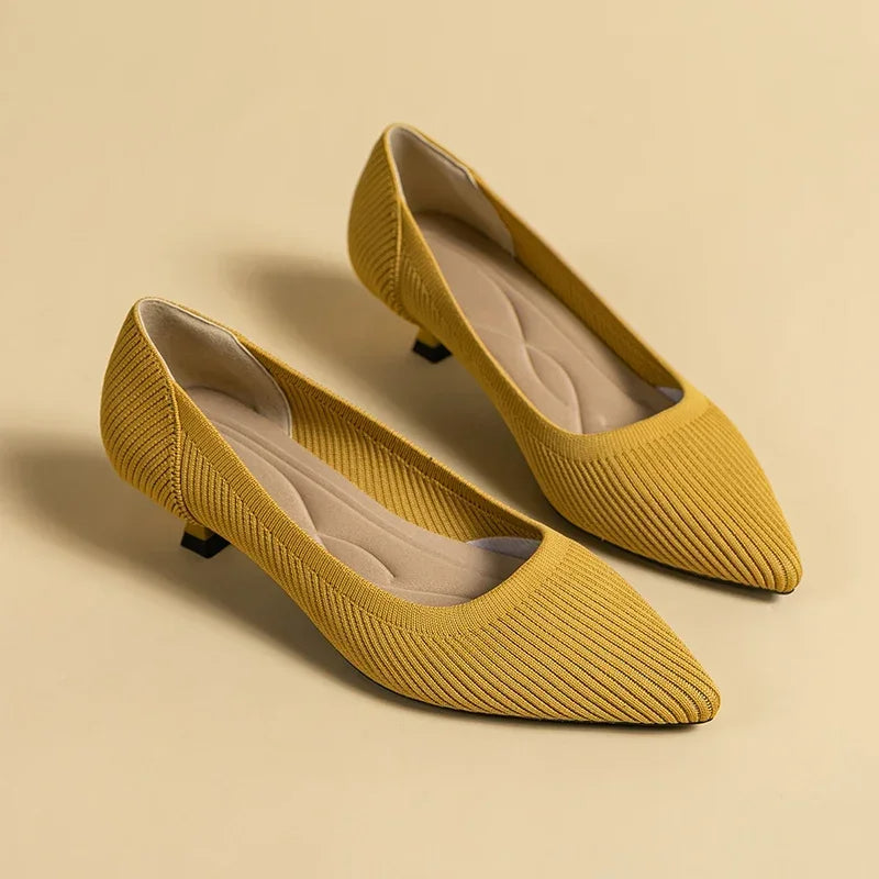 Carinne | Women's Pointed Toe Kitten Heel Pumps