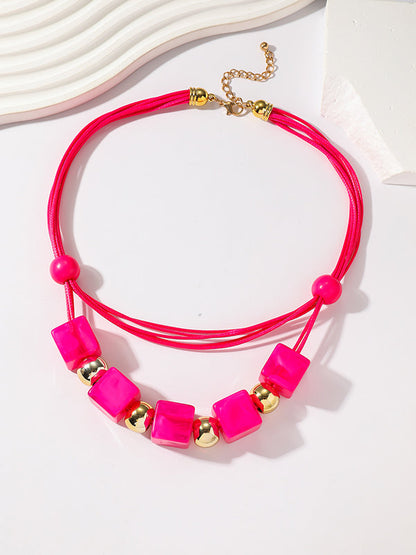 Geometric Layered Necklaces Accessories