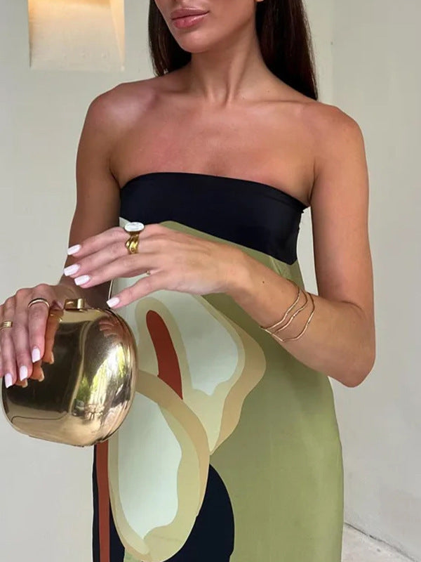 Robes longues tube amples à imprimé grande taille 