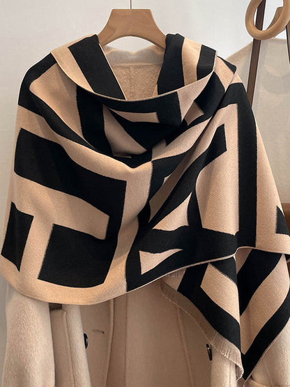Urban Imitated Cashmere Printed Warm Shawl&Scarf