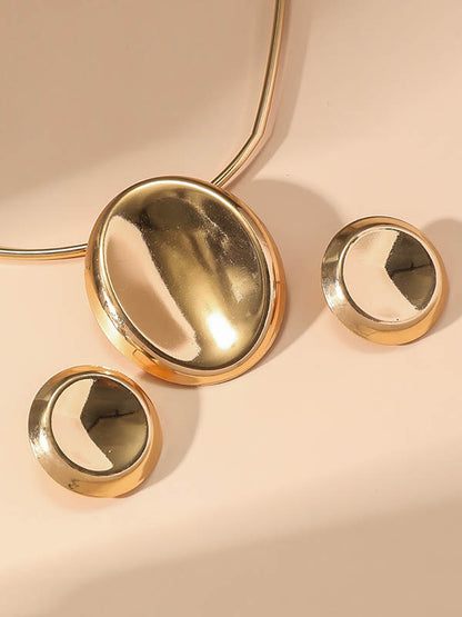 Geometric Solid Color Earrings Accessories + Necklaces Accessories Three Pieces