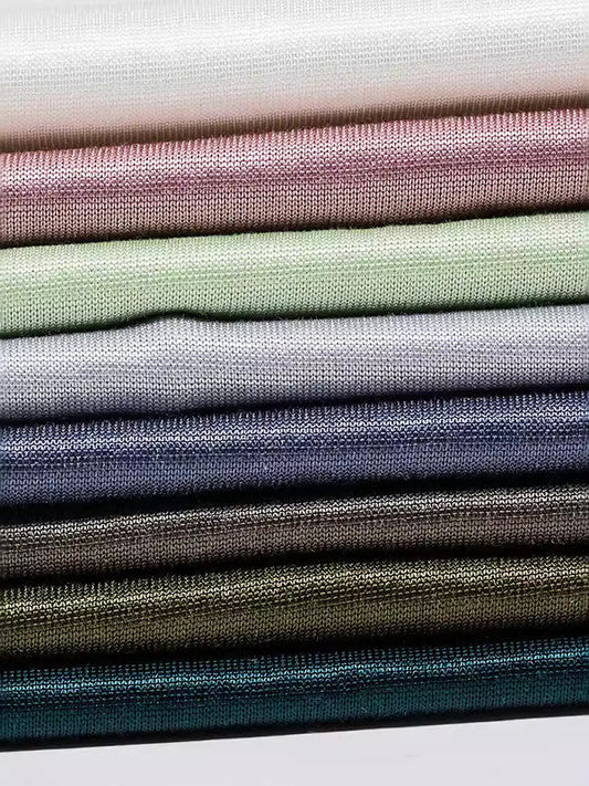 Loose Short Sleeves Shiny Solid Color Round-Neck T-Shirts Tops