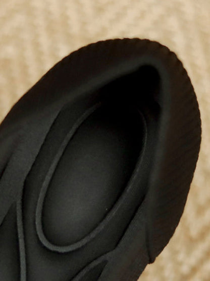 Solid Color Square-Toe Flats Shoes