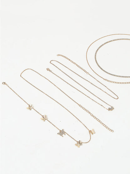 Butterfly Shape Chains Triple Layered Waist Chain Accessories