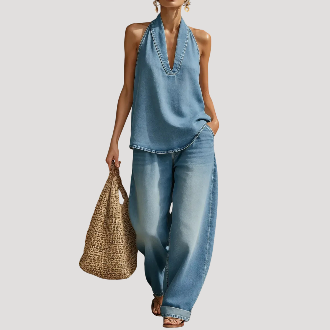 Clementine | Women's Halter Neck Two Piece Set