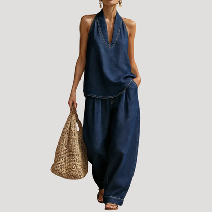 Clementine | Women's Halter Neck Two Piece Set