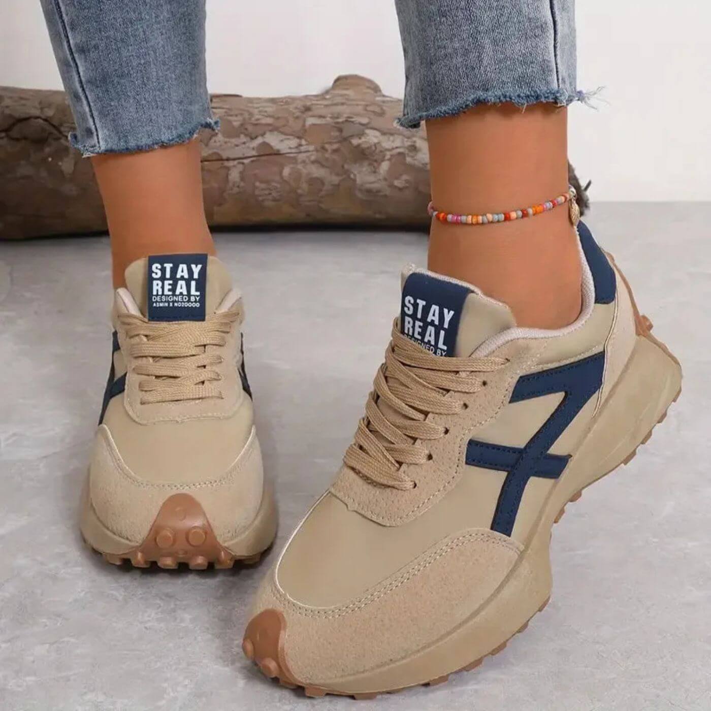Reeve | Women's Retro Runner Sneakers Lace-Up Casual Athletic Shoes
