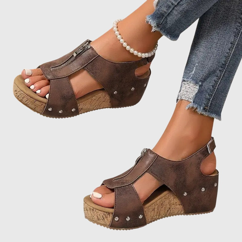 Cordula | Women's Orthopedic Zipper Sandal