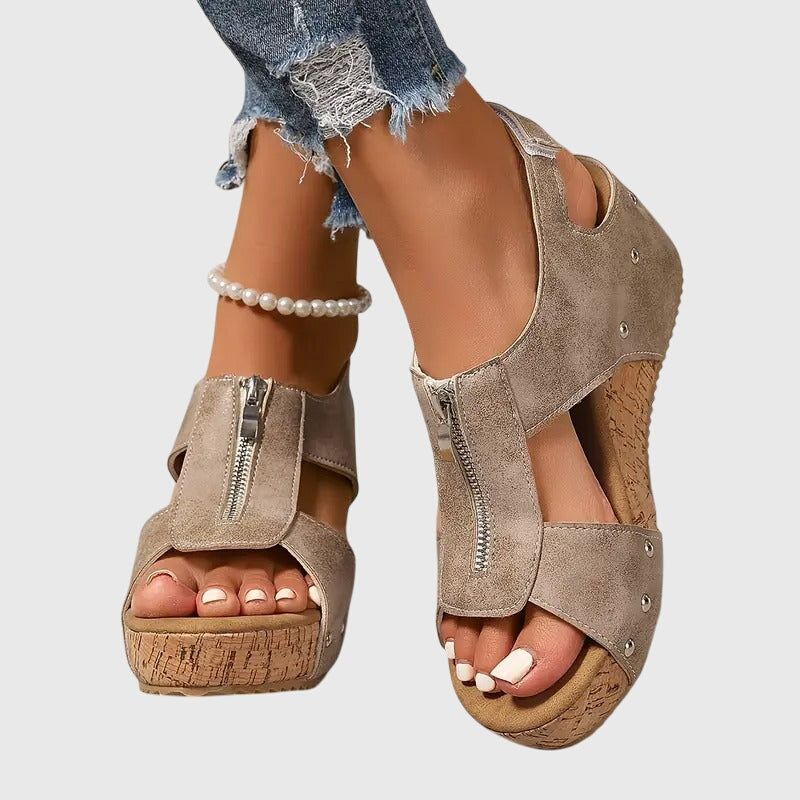 Cordula | Women's Orthopedic Zipper Sandal