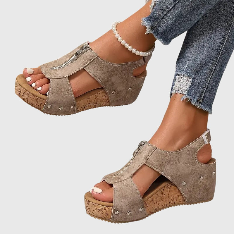 Cordula | Women's Orthopedic Zipper Sandal