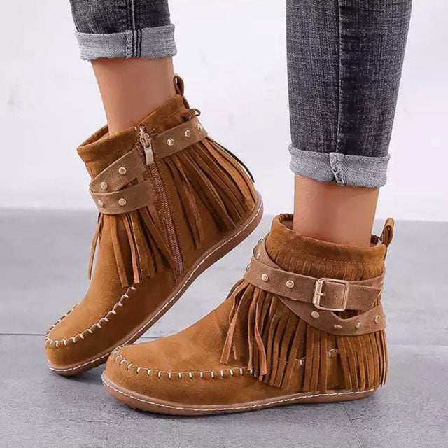 Cynthia | Women's Fringe Ankle Boot