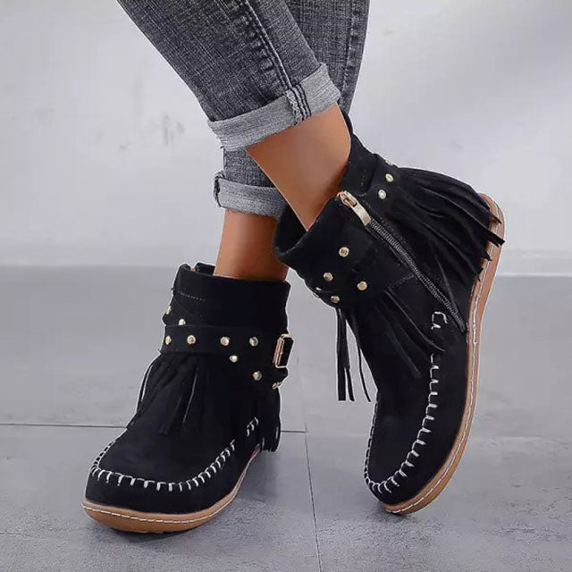 Cynthia | Women's Fringe Ankle Boot