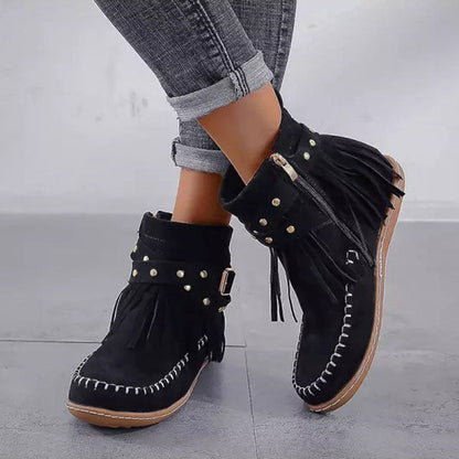 Cynthia | Women's Fringe Ankle Boot
