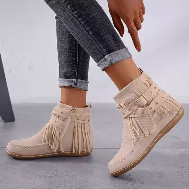 Cynthia | Women's Fringe Ankle Boot