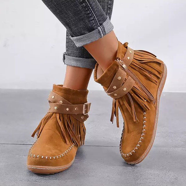 Cynthia | Women's Fringe Ankle Boot