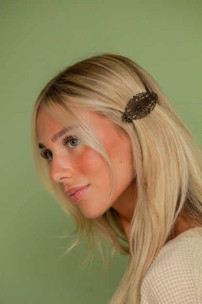 Ornate Bronze Barrette