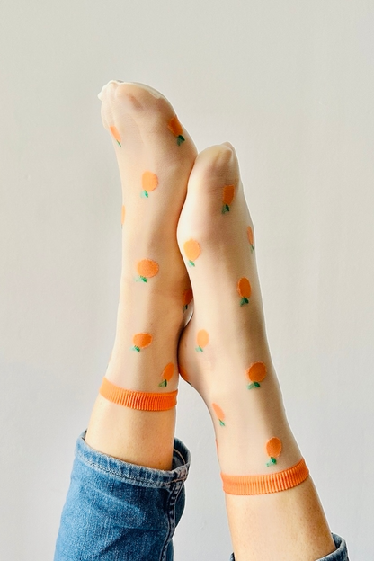 Apricots Fruit Socks