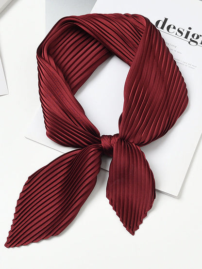 Pleated Solid Color Shawl&Scarf