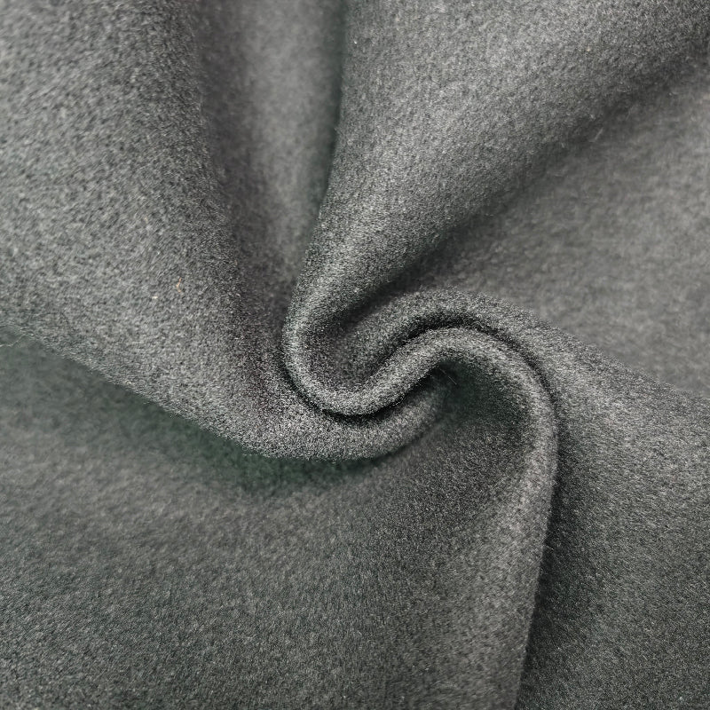 Long Sleeves Loose Solid Color Collarless Woolen Coat