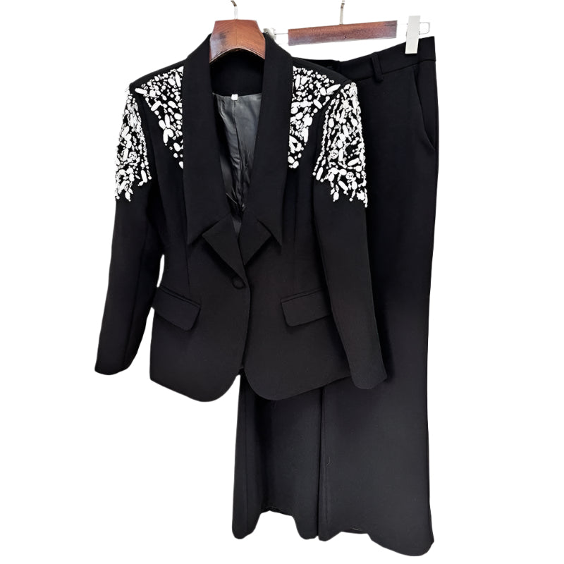 FABIOLA Crystals Bodycon Suit