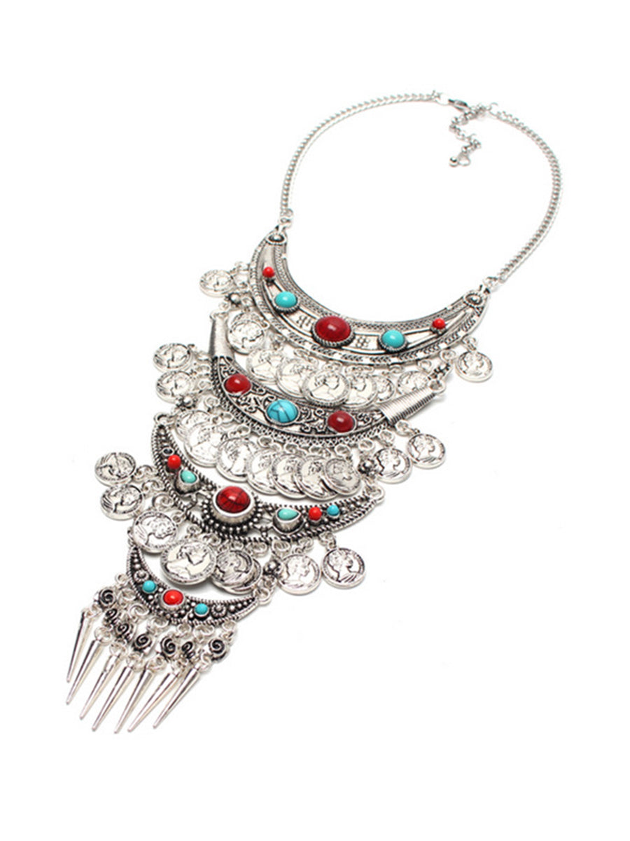 Tasseled Geometric Necklaces Accessories