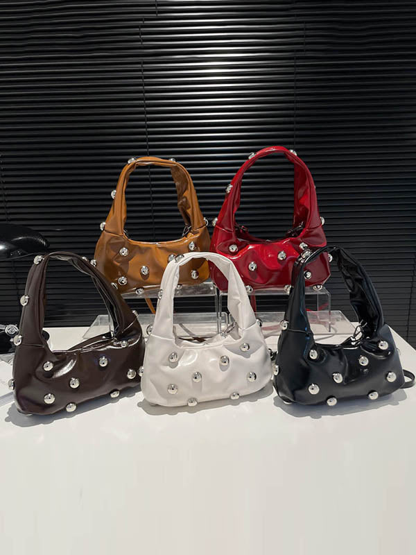 Geometric Rivet Handbags Shoulder Bags