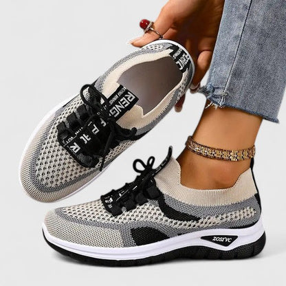 Zara | Women's Mesh Lace-Up Sneakers Lightweight Athletic Shoes