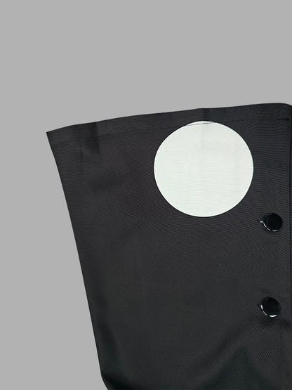 Long Sleeves Loose Asymmetric Buttoned Polka-Dot Tied Mock Neck Jackets&Coats Midi Dresses Outerwear