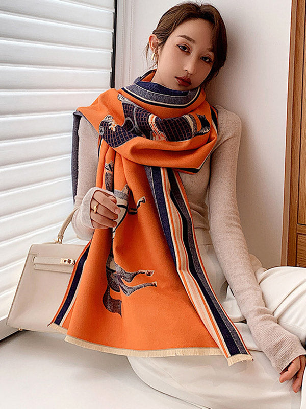 Châle et écharpe originaux à imprimé dessin animé 