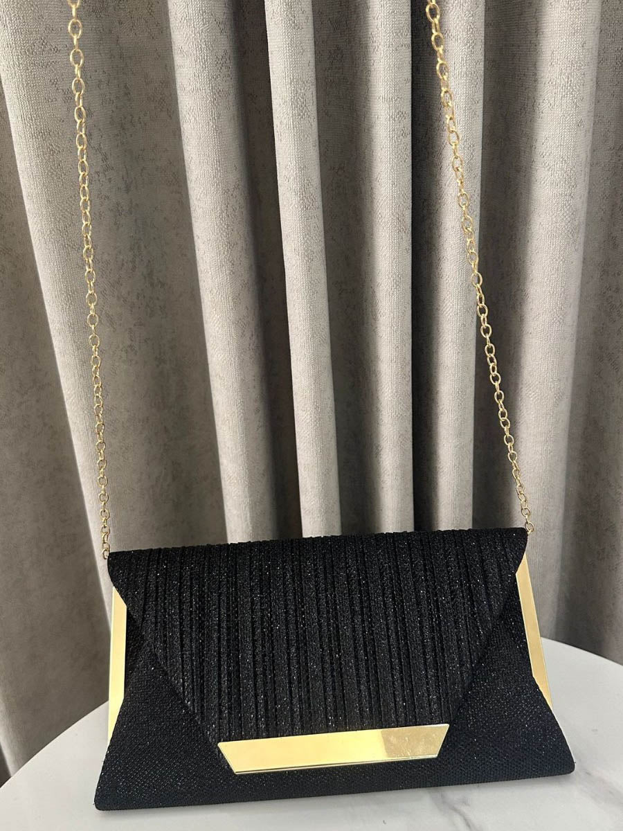Chains Geometric Pleated Shiny Crossbody Bags Evening Bags & Clutches Mini Bags