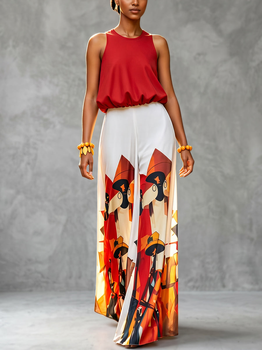 Loose Sleeveless Elasticity Solid Color Vest Top