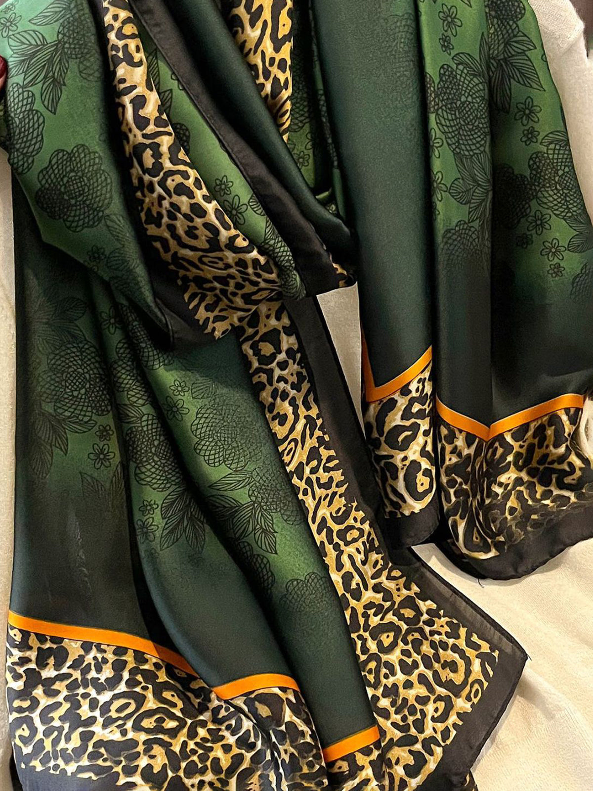 Leopard Contrast Color Shawl&Scarf