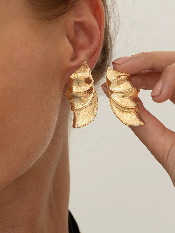 Normcore Geometric Drop Earrings GOLD One_size