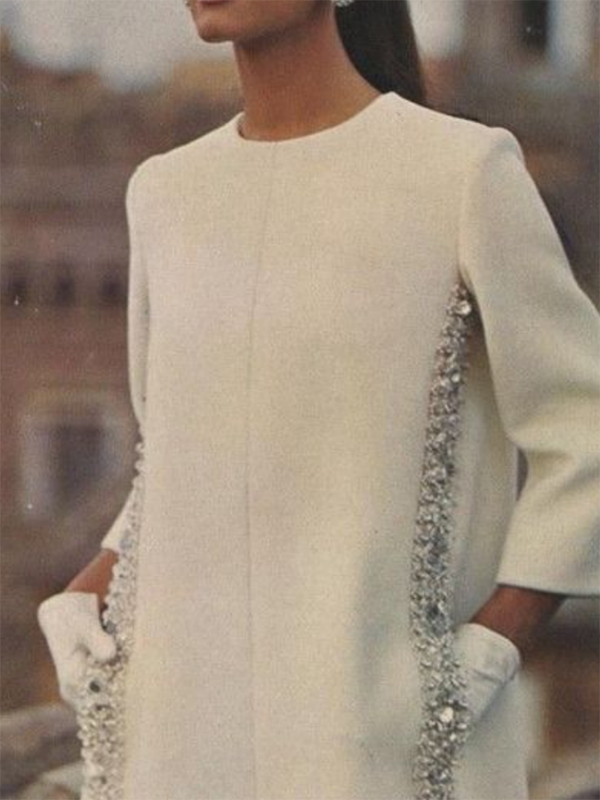 Lange Ärmel, lockere Pailletten, einfarbige Minikleider mit Rundhalsausschnitt 