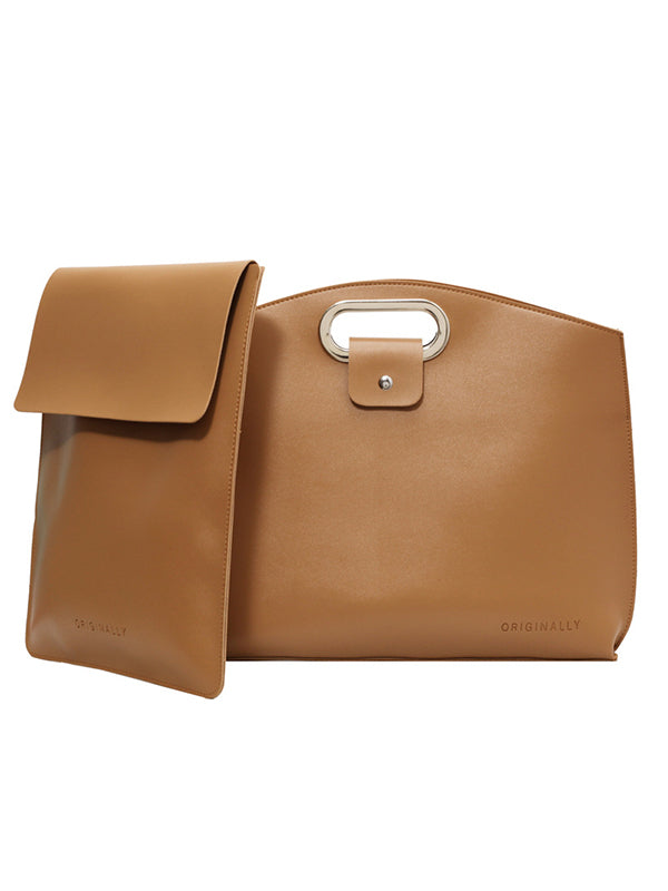 Two-Piece Set Hollow Solid Color Bags Accessories Handbags