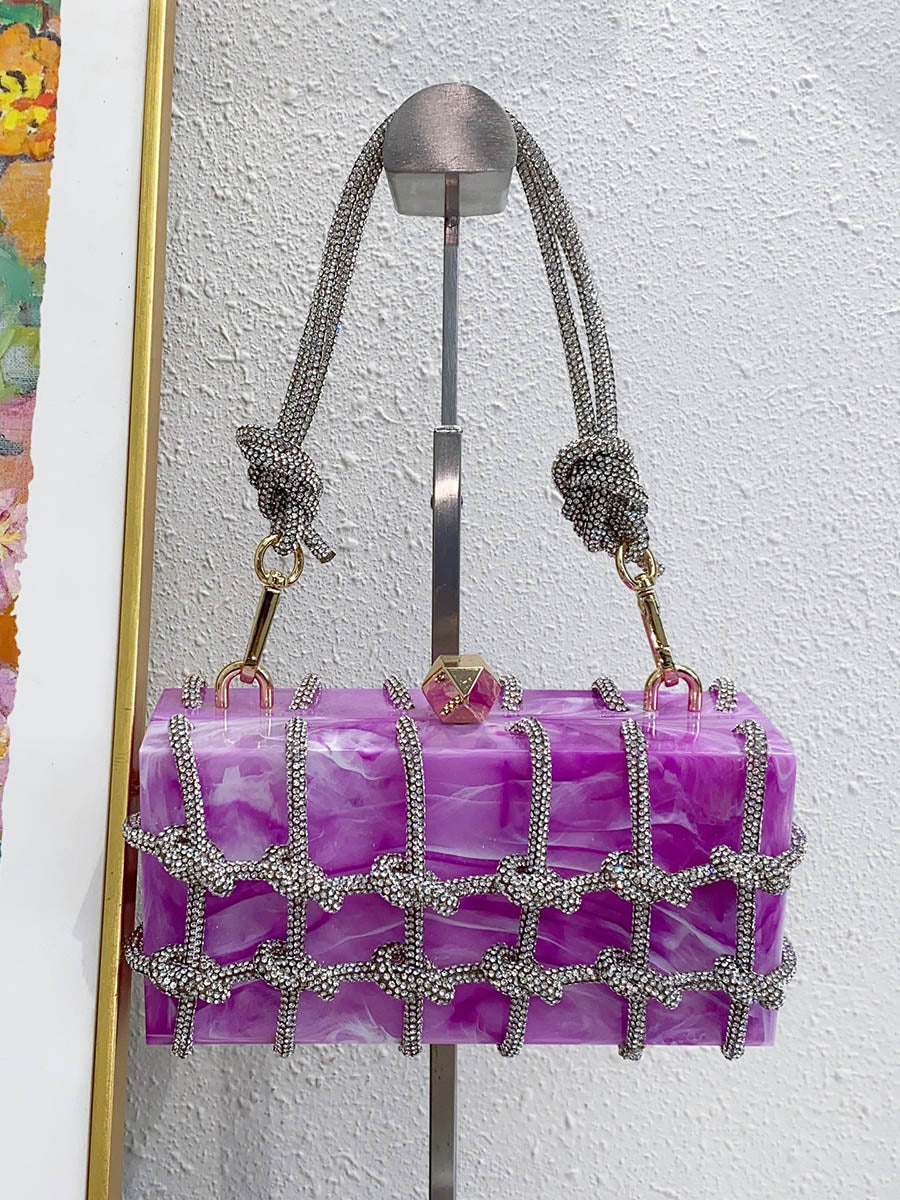 Shiny Geometric Satchels Bags