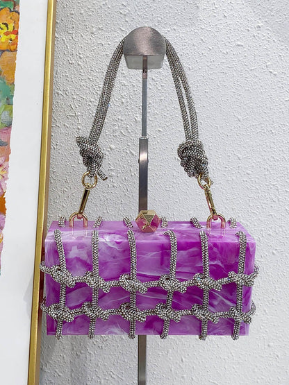 Shiny Geometric Satchels Bags