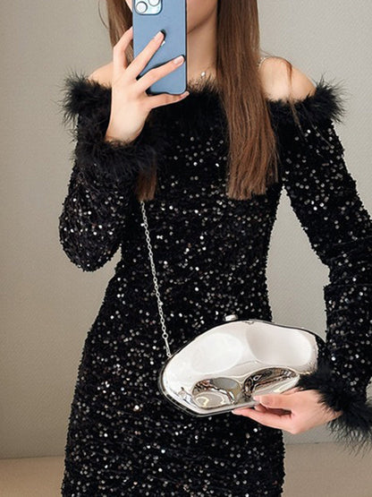 Geometric Shiny Bags Bags Accessories Crossbody Bags