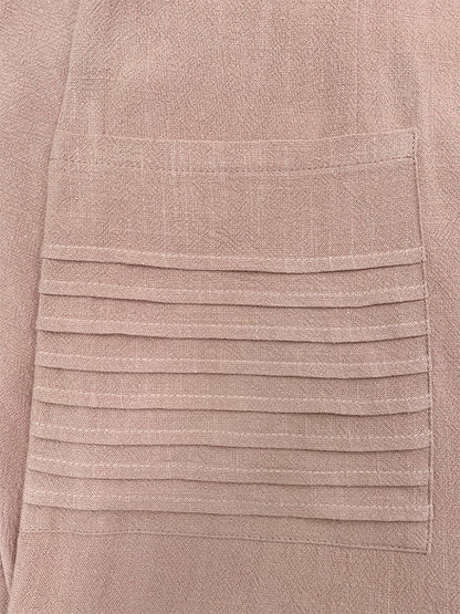 High Waisted Long Sleeves Pockets Solid Color High Neck Jumpsuits