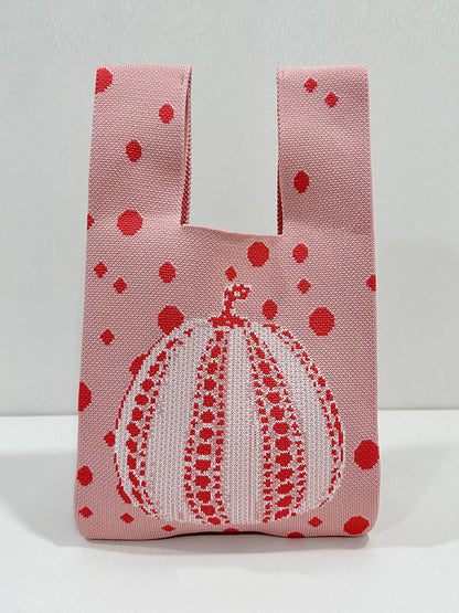 Polka-Dot Split-Joint Woven Bags Handbags