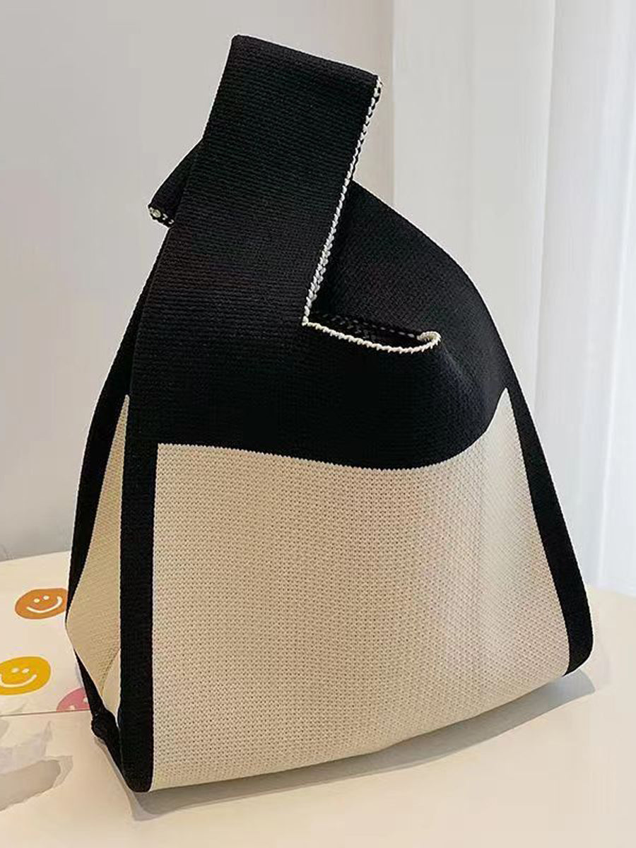 Striped Contrast Color Satchels Bags