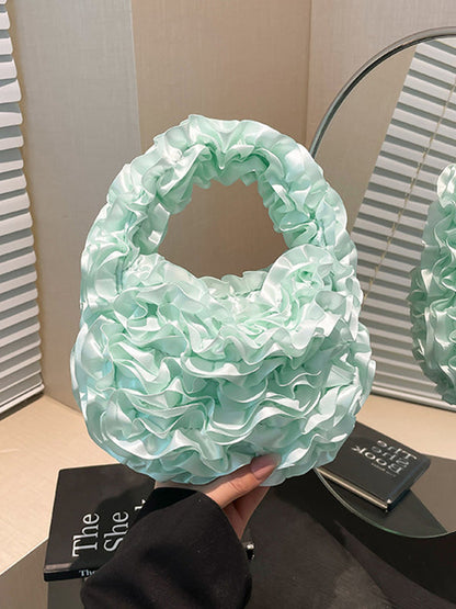 Ruffled Solid Color Mini Bags